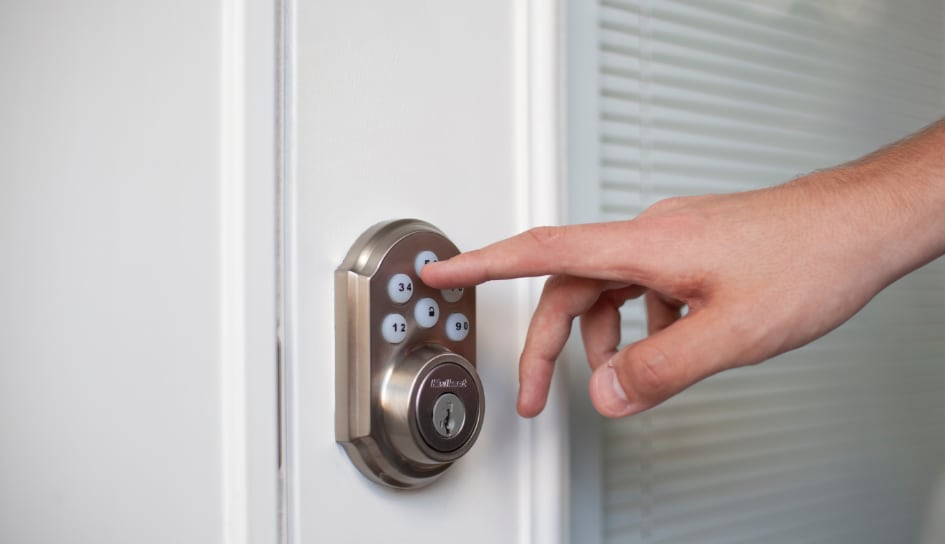 ADT smartlock on a Lawrence home